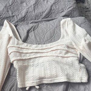 SHEIN Cream Long Sleeve Top